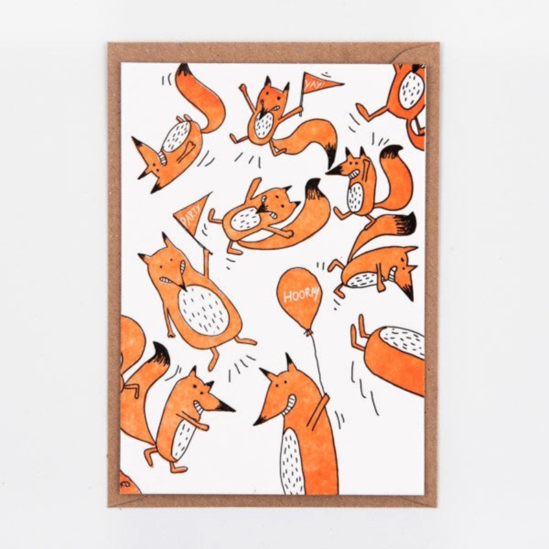 Foxy Party Postcard