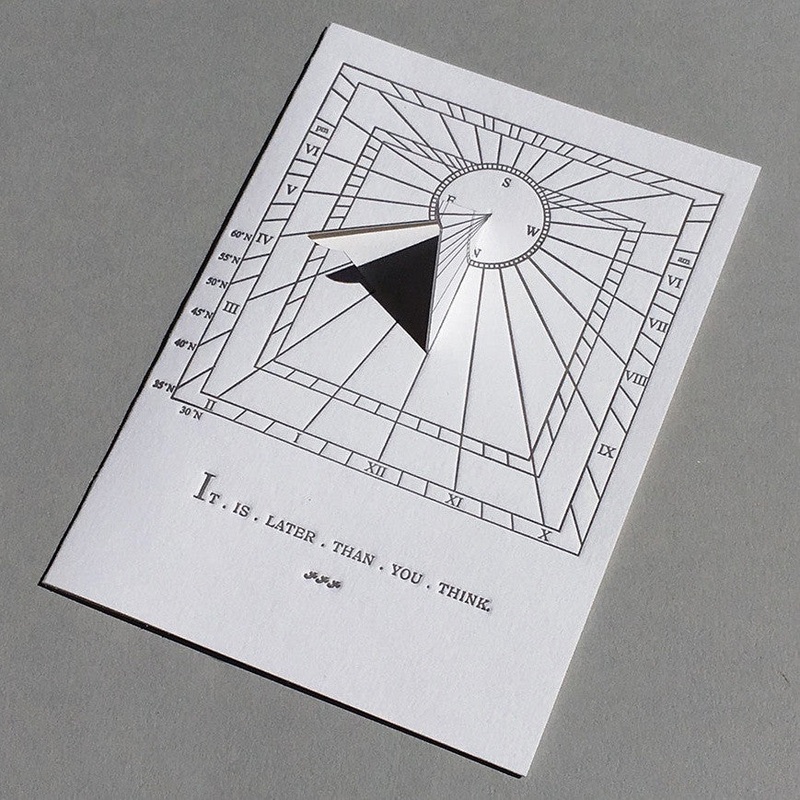 Later Than You Think Sundial Card