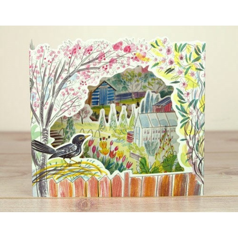 Blackbird Allotment 3D Card