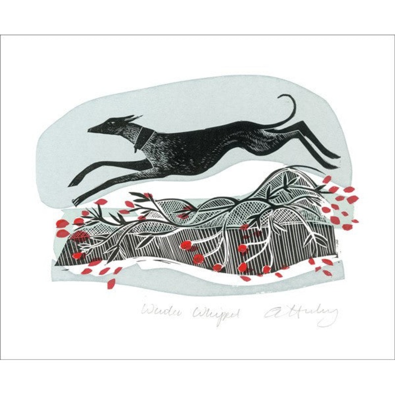 Winter Whippets Blank Card