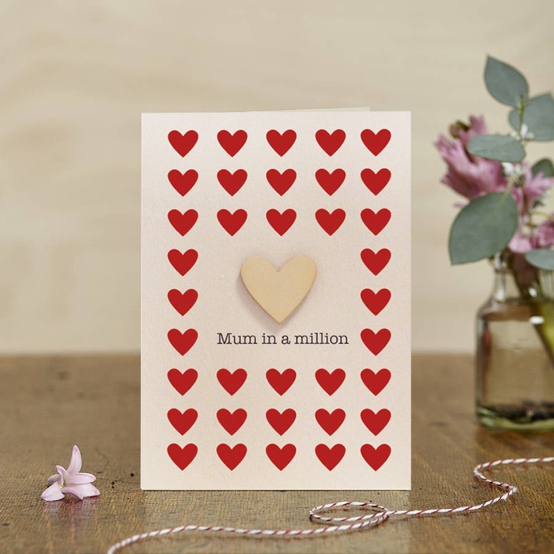 Mum in a Million Heart Card