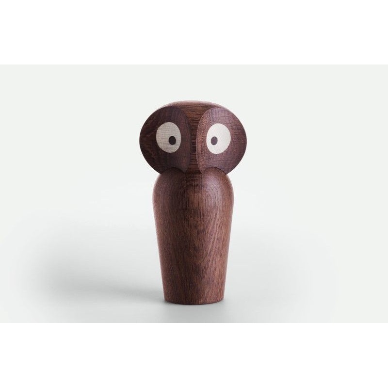 Large Smoked Wooden Owl