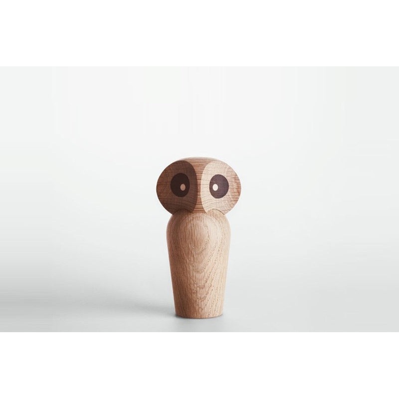 Small Natural Wooden Owl
