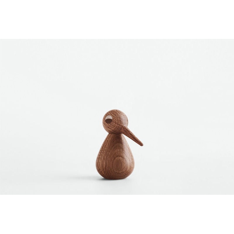 Small Smoked Wooden Bird