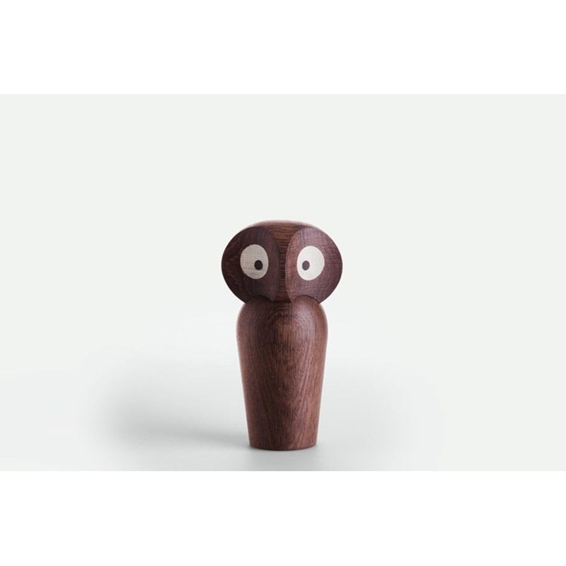 Small Smoked Wooden Owl