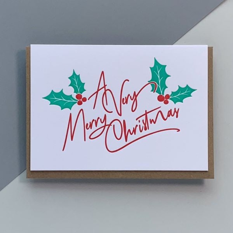 A Very Merry Christmas Letterpress Card