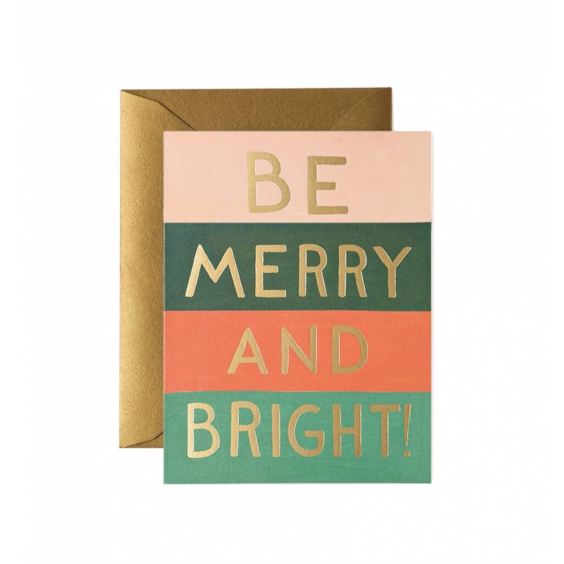 Be Merry and Bright Colour Block Card