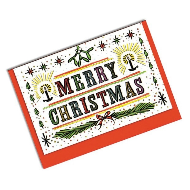 Candles Double-Sided Christmas Card