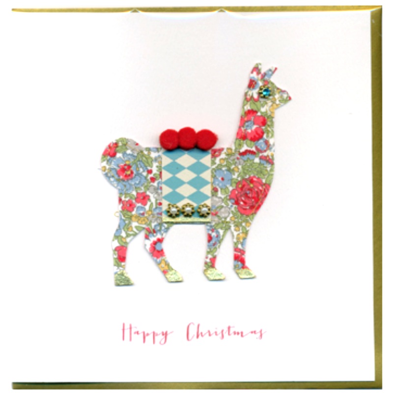 Collage Llama Christmas Card