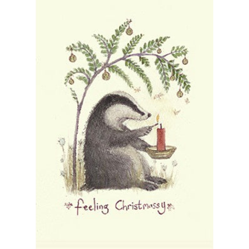 Feeling Christmassy Badger Christmas Card