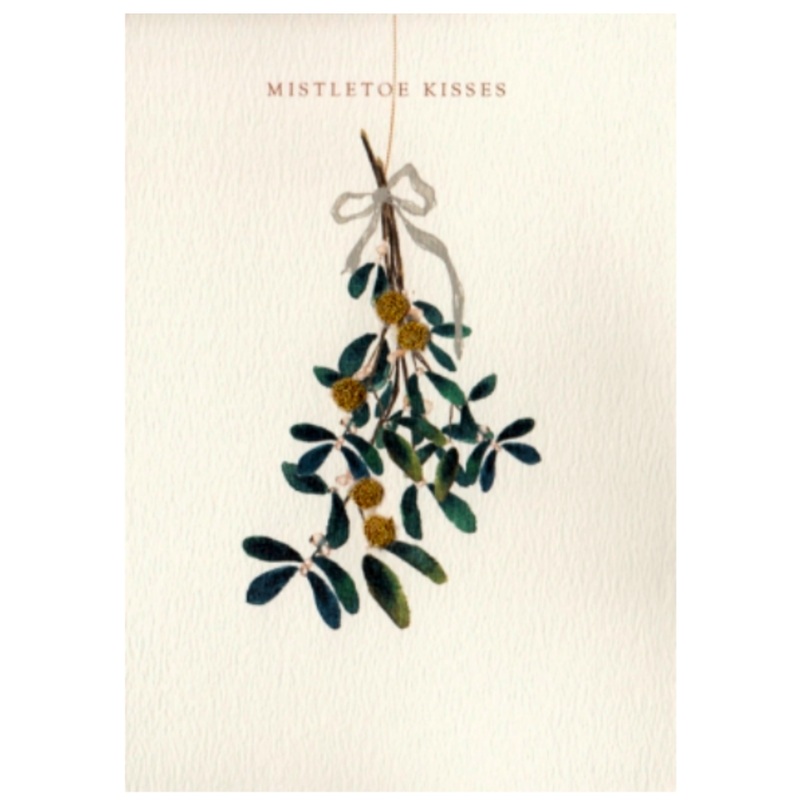 Mistletoe Kisses Christmas Card