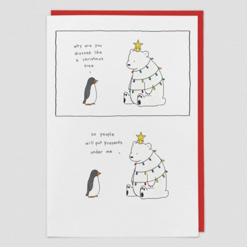 Polar bear Xmas Christmas Card