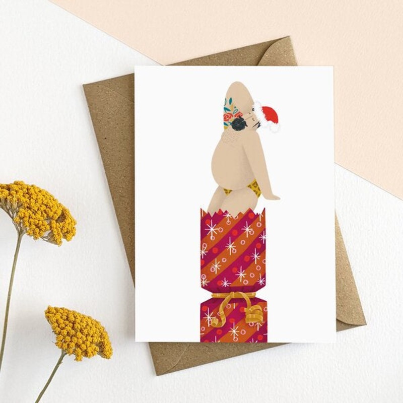 Sexy Cracker Christmas Card