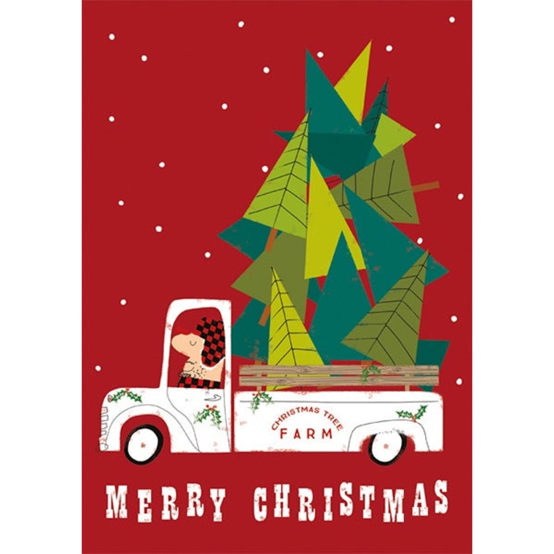 Tree on Truck Christmas Card