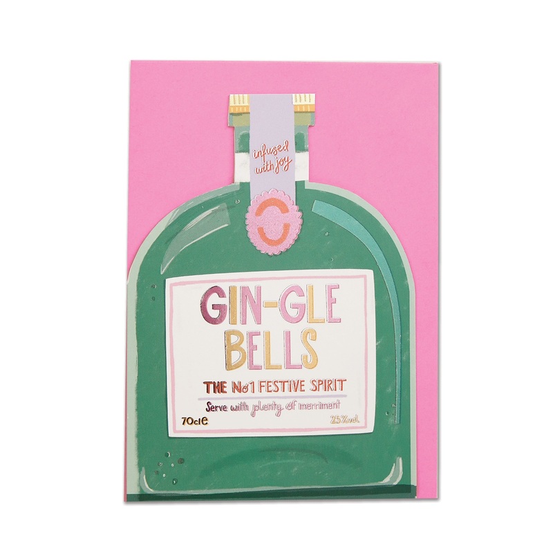 Gin-gle Bells Christmas Card
