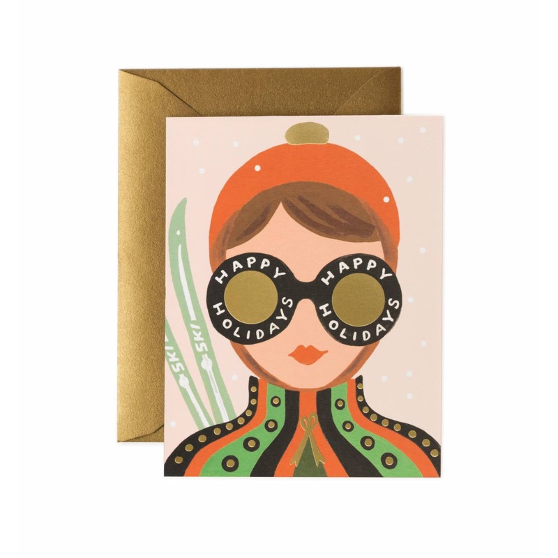 Ski Girl Christmas Card