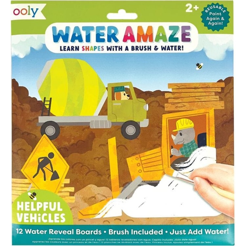 Water Amaze Water Reveal Boards - Helpful Vehicles 13 Piece Set