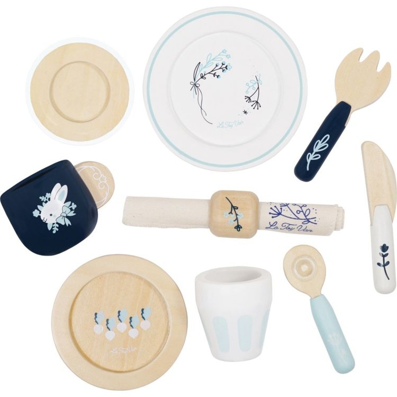 Wooden Cutlery Pretend Play Dining Set