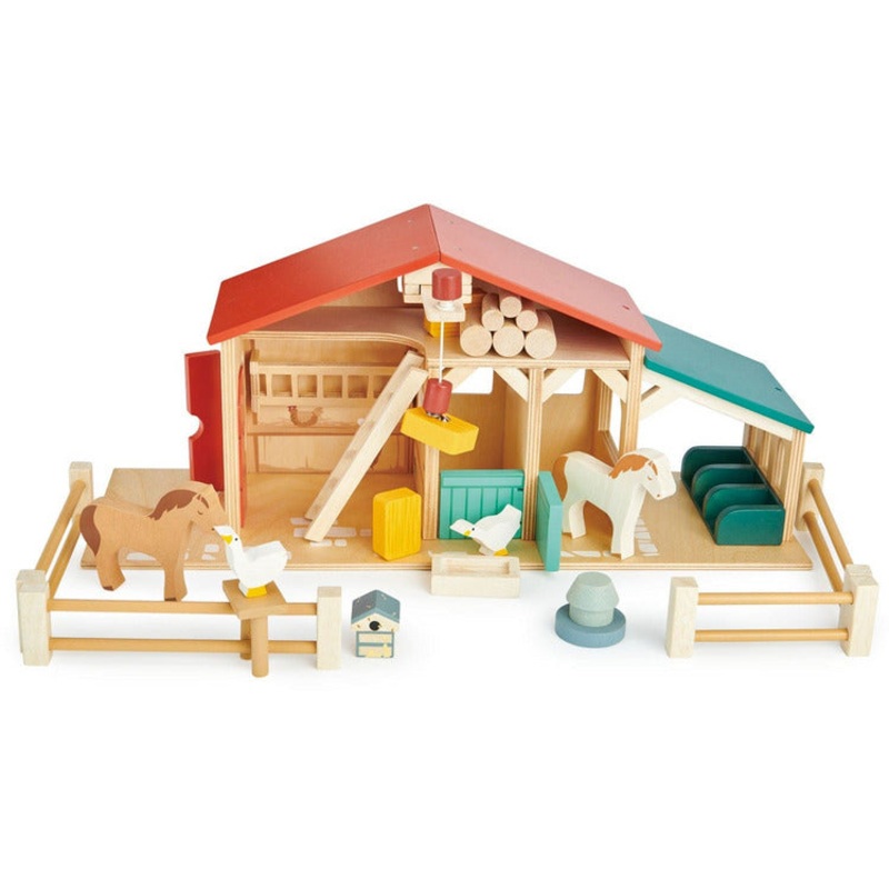 Wooden Tender Leaf Farm Playset