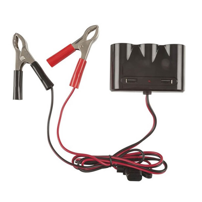 Prise plus lgre  3 voies avec des clips de batterie et des ports de charge USB